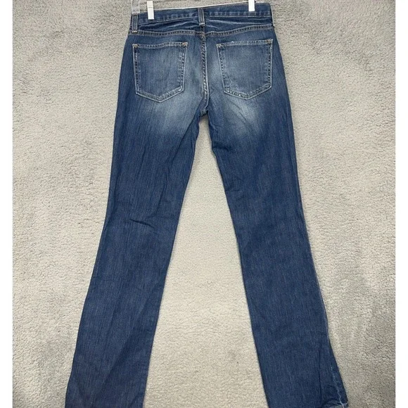 VTG Gap Jeans Womens Sz 6 Long Light Blue Wash Denim Low Rise Boot Cut Pants 90s - Picture 2 of 9